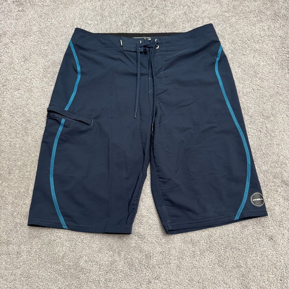 O'Neill Hyperfreak 4-Way Stretch Surf Board Shorts Swim Trunks Mens 28 Navy Blue